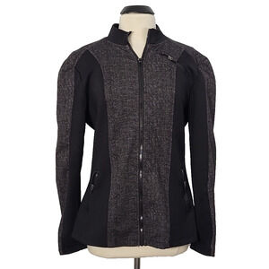 LIVERPOOL Jeans Company Women's Active Zip Jacket Black/Gray Pockets size XL